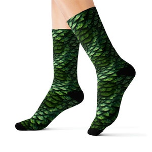 Sublimation Socks Emerald Dragon Scales