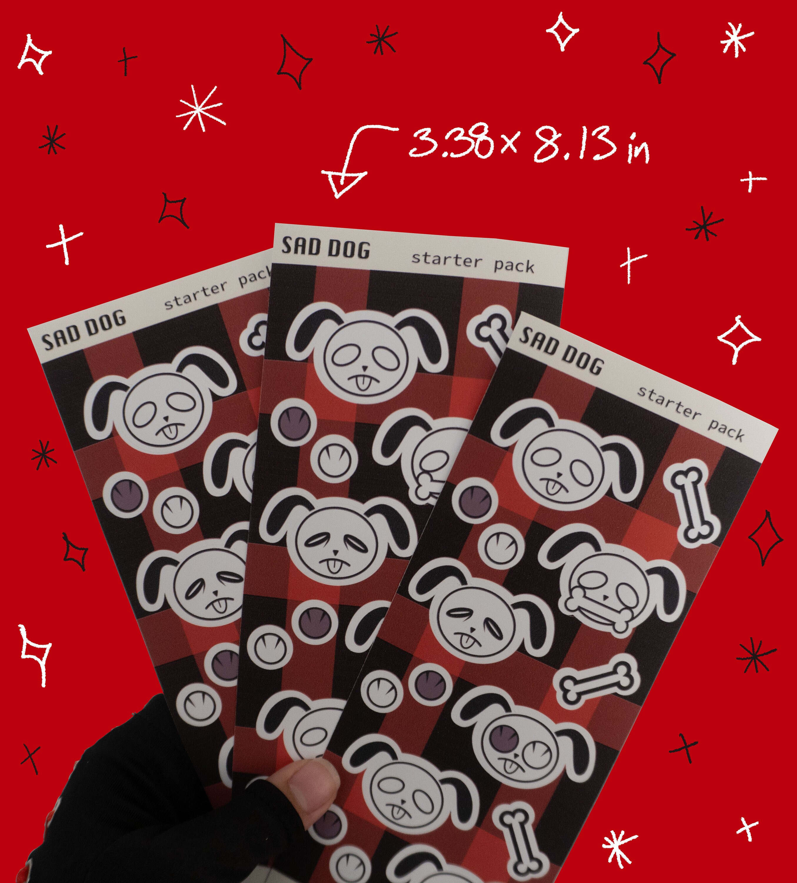 Hatch Sad Sticker Sad Dog Stickers Starter Pack - Etsy