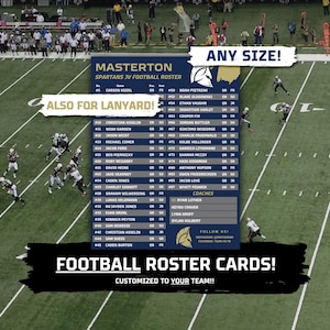 Carte d'équipe de football premium - personnalisée pour votre équipe !