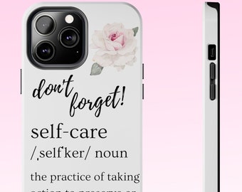 Phone case, Pink phone Case, Shabby Chic phone Case, Self Love inspired Phone case, Tough Phone Cases, Durable phone case for iphone.