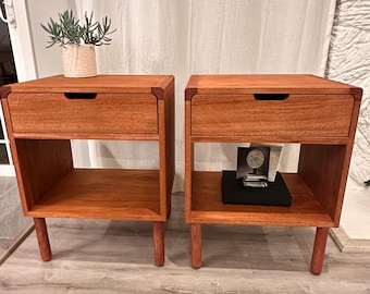Japanese Style Mahogany Nightstand