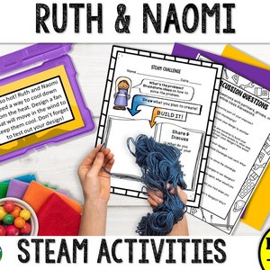 Ruth and Naomi Bible STEAM STEM Activity | Christian Sunday School Homeschool Bible Story | STEM Challenge | Printable Kids Bible Activity