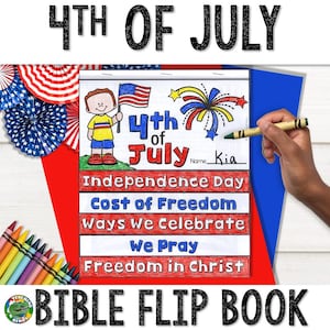 4th of July Craft for Kids | Christian Patriotic Coloring Pages Printable | Sunday School | Bible Craft for Kids | Independence Day Activity