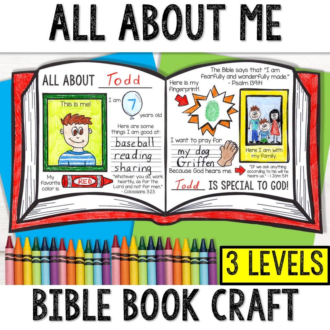 All About Me Back to School Printable for Church | God Made Me Special ...