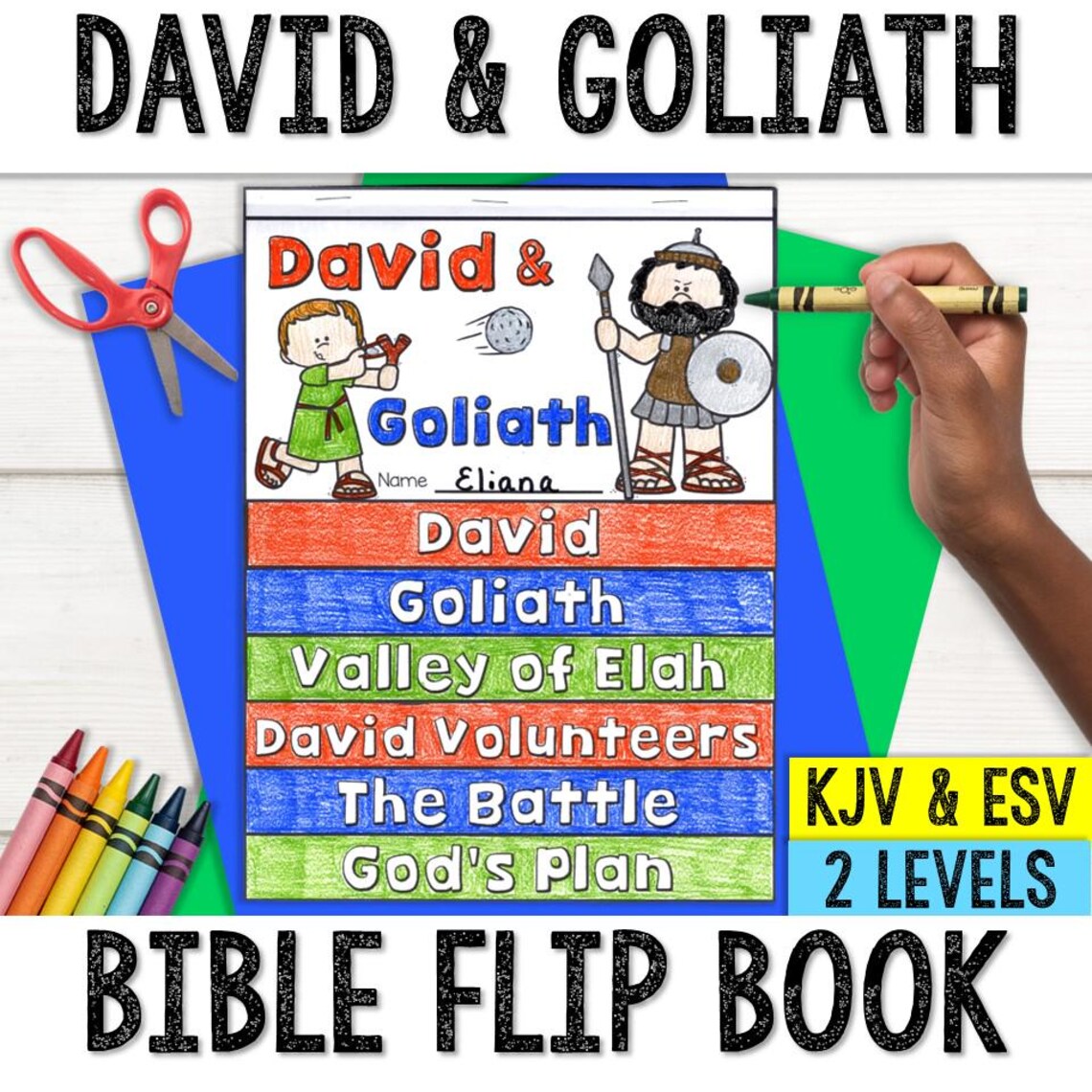 David and Goliath Craft for Kids | Bible Lesson Activity | Christian ...