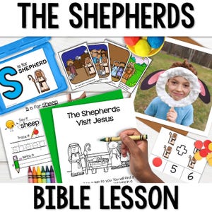 The Shepherds Visit Jesus Bible Lesson Sunday School Bible Story Christian Homeschool Curriculum Printable Bible Craft Bible Activities