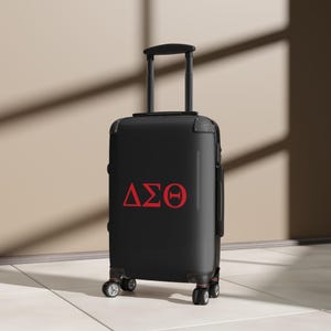 Delta Sigma Thea Customizable Travel Suitcase for Luggage for Weekend Getaways, Graduation Gifts, Unique Travel Accessories