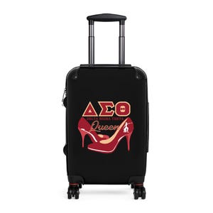 Delta Sigma Theta Queen Suitcase - Travel Luggage, Sorority Gifts, College Apparel, Stylish Carry-On, Empowerment Accessory