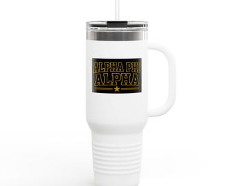 Alpha Phi Alpha-logotyp resemugg 113 cl | Isolerad tumbler