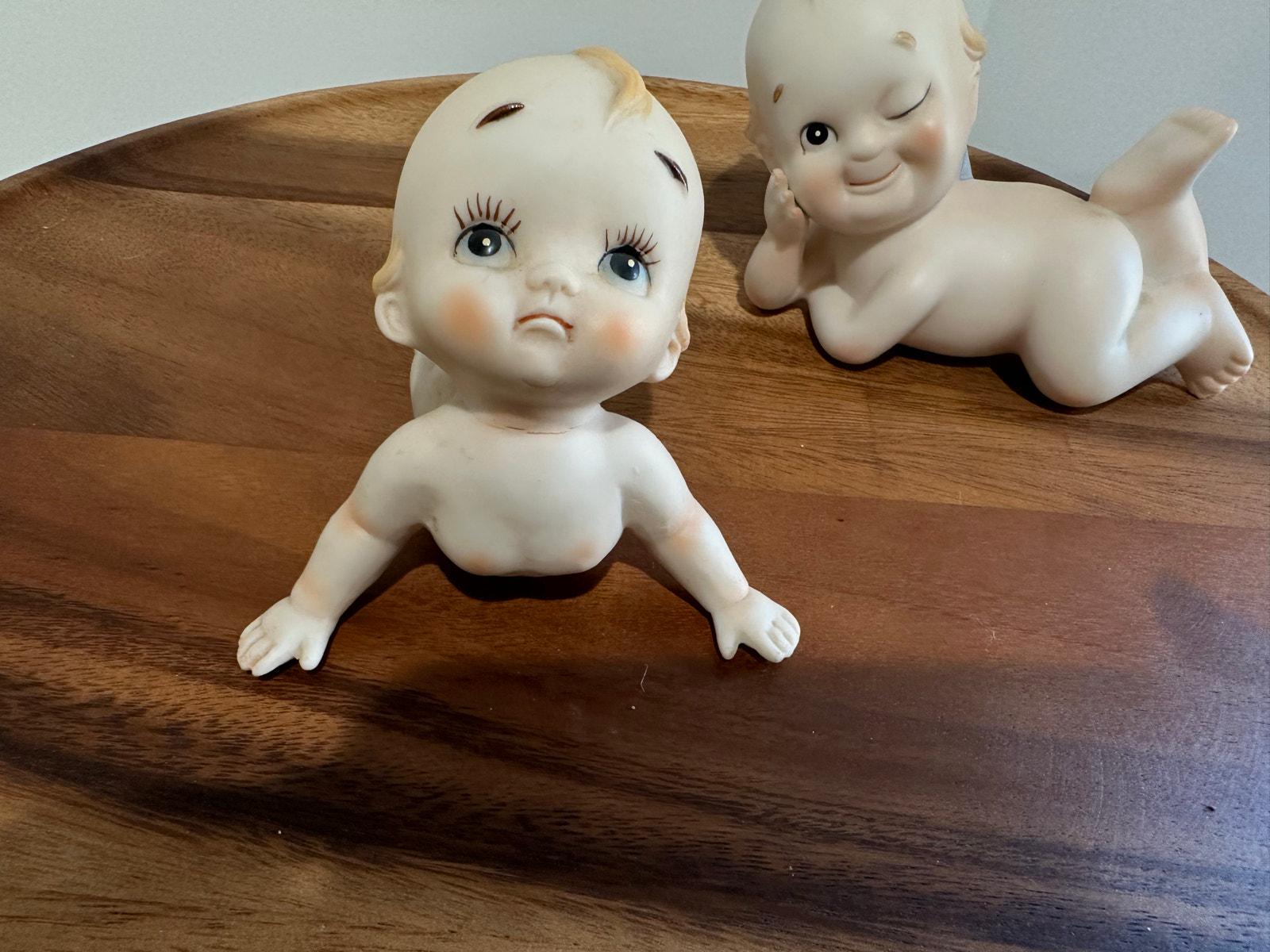 キューピーちゃんの陶器 の置物 キューピー人形 陶器製置物 2個セット - Etsy 日本