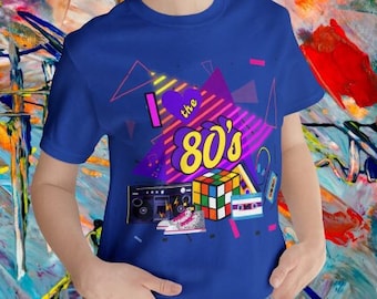 Old School, Neon, Retro, I love the 80's, Throwback, 80's Party, 80's Costume Tee