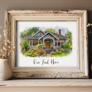 House Painting From Photo | New House Warming Gift | Watercolor Painting From Photo | First Home Gift |Portrait From Photo | Closing Gift