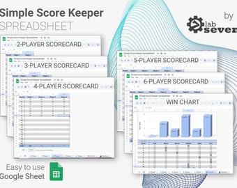 シンプルなスコアキーパースプレッドシート - この Google スプレッドシートでスコアを記録して、勝利に集中しましょう。