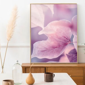 Belle impression de fleur violet clair minimal