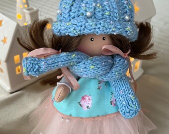 Handmade doll,fabric doll handmade, doll Tilda, doll making, doll, baby doll, 12 doll, doll clothes,   small doll, Primitive doll handmade