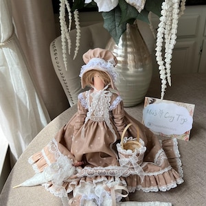 Handmade Tilda Doll: Keepsake Textile Art Doll, 23 inch