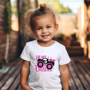 Heart Crusher Valentine Toddler T-shirt | Valentine&#39;s Day Gift | Cute Kids Shirt | Love Shirt | Heart T-shirt