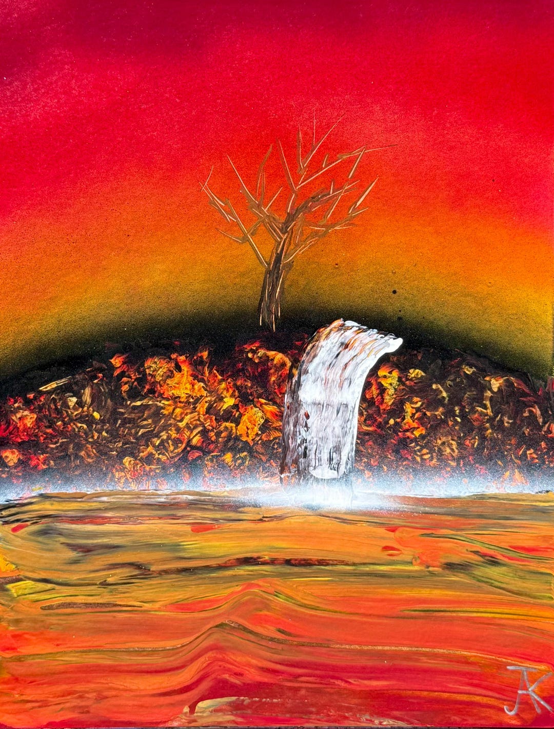 Fire’s Light- Original Spray Paint Art - Etsy