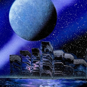 Dark City- Origianl Spray Paint Art