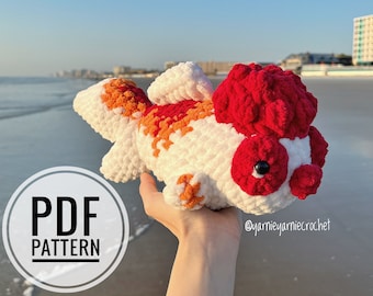 Patrón de pez dorado en crochet solo PDF / Inglés/ Patrón amigurumi / Juguete de pez / Juguete de ganchillo / Patrón de crochet digital