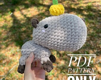 カピバラのかぎ針編みパターン PDF のみ |あみぐるみパターン｜あみぐるみパターンカピバラのおもちゃ |かぎ針編みのおもちゃ|デジタルかぎ針編みパターン