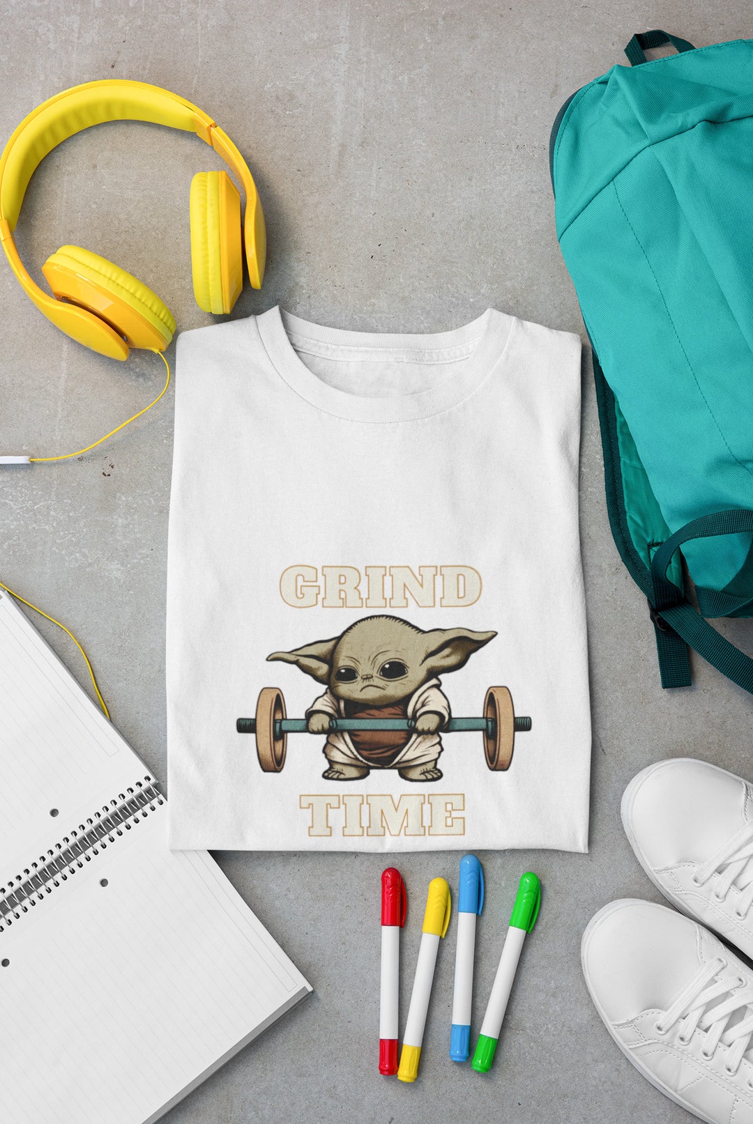 Baby Yoda Gym Tshirt Disney Star Wars Birthday Gift the Etsy