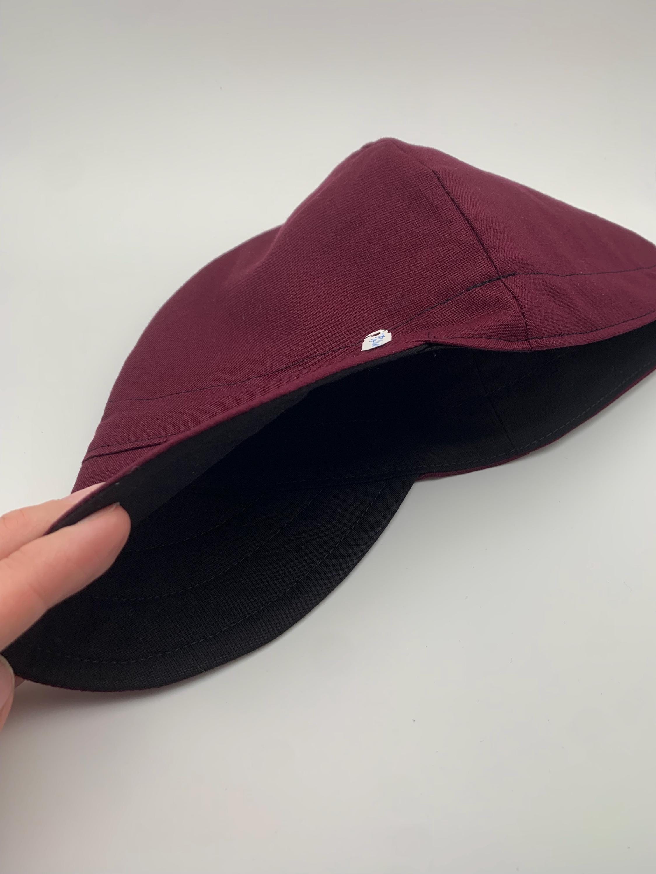 Quality, pre-shrunk, handmade welding caps!  Maroon