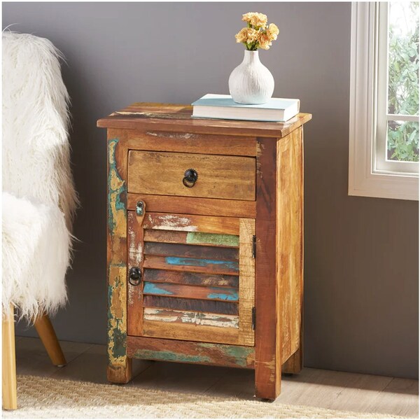Rustic End Table Etsy