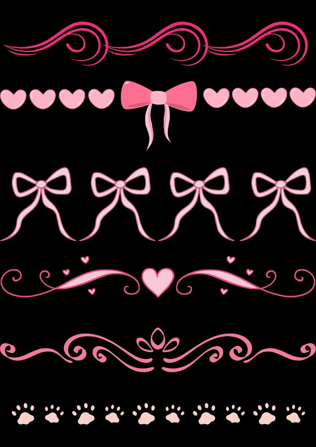 Pink R Entry Border Pink Rentry Dividers Png A4 Portrait (digital Downloads) - Etsy