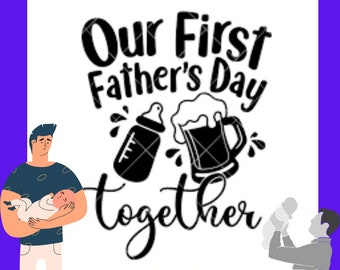 First Father's Day Printable Art, Newborn Gift (Digital Download)