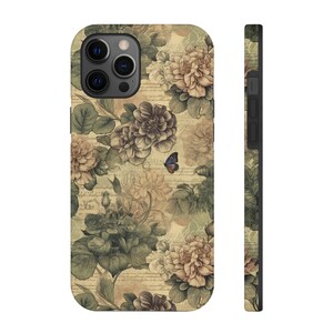 cartes vintage avec des fleurs Coques et skins adhésives iPhone