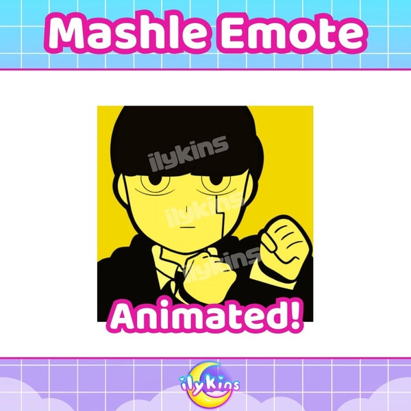 Emote animée Chibi Anime Mash pour Twitch, Discord, Kick, Youtube | Mashle Bling Bang Bang Born Dance