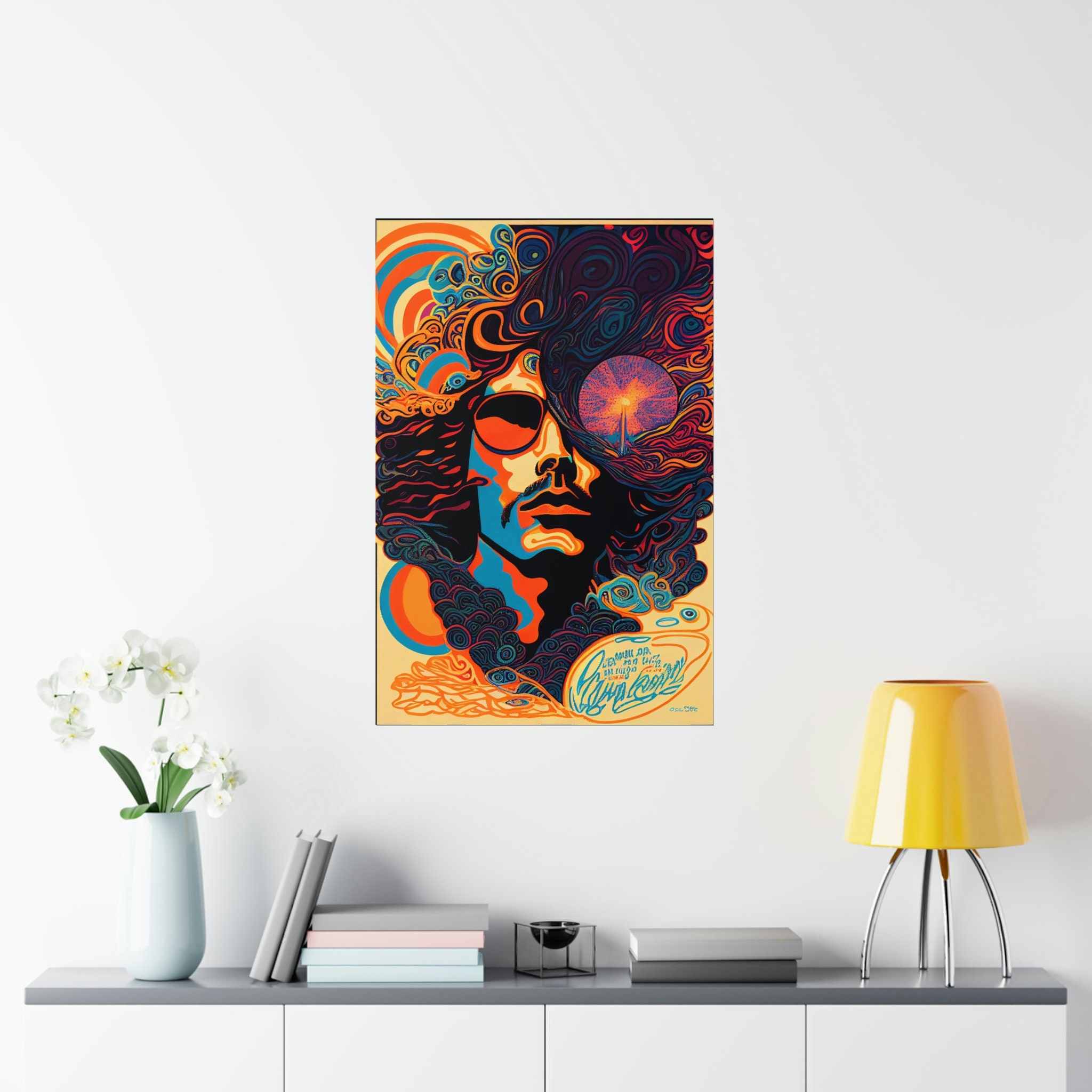 Psychedelic Rock Poster | AI Generated Image Poster - Etsy