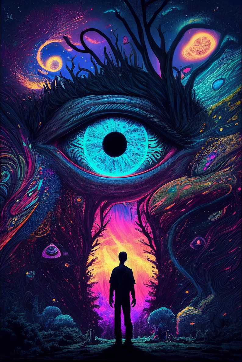 Trippy Eye Psychedelic Trip Poster Digital Print Digital - Etsy