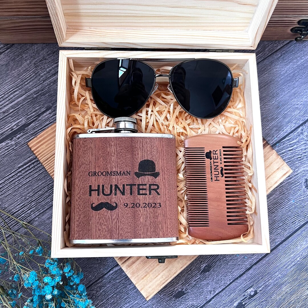 Custom Groomsman Gift Set Box Personalized Best Man Gift Etsy