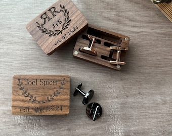 Personalized Groomsman Cufflinks, Custom Gift for Dad/Father, Wedding/Birthday Party Gift, Best Man Cufflinks, Groomsmen Name Engraved Gift