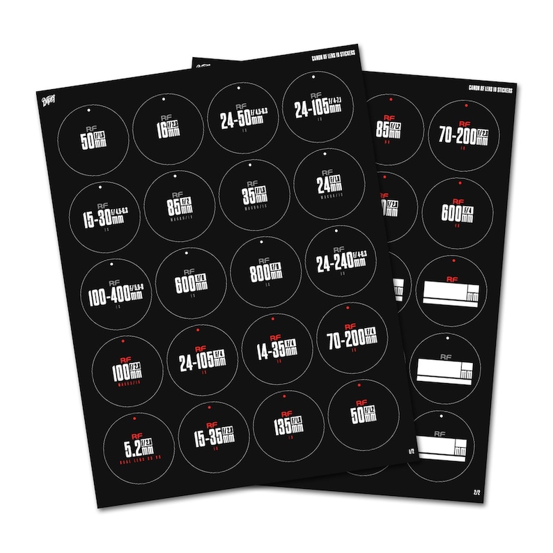 Canon RF Lens Labels (40 Stickers) - Etsy