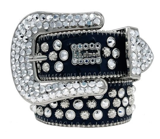 bb simon belt black and white