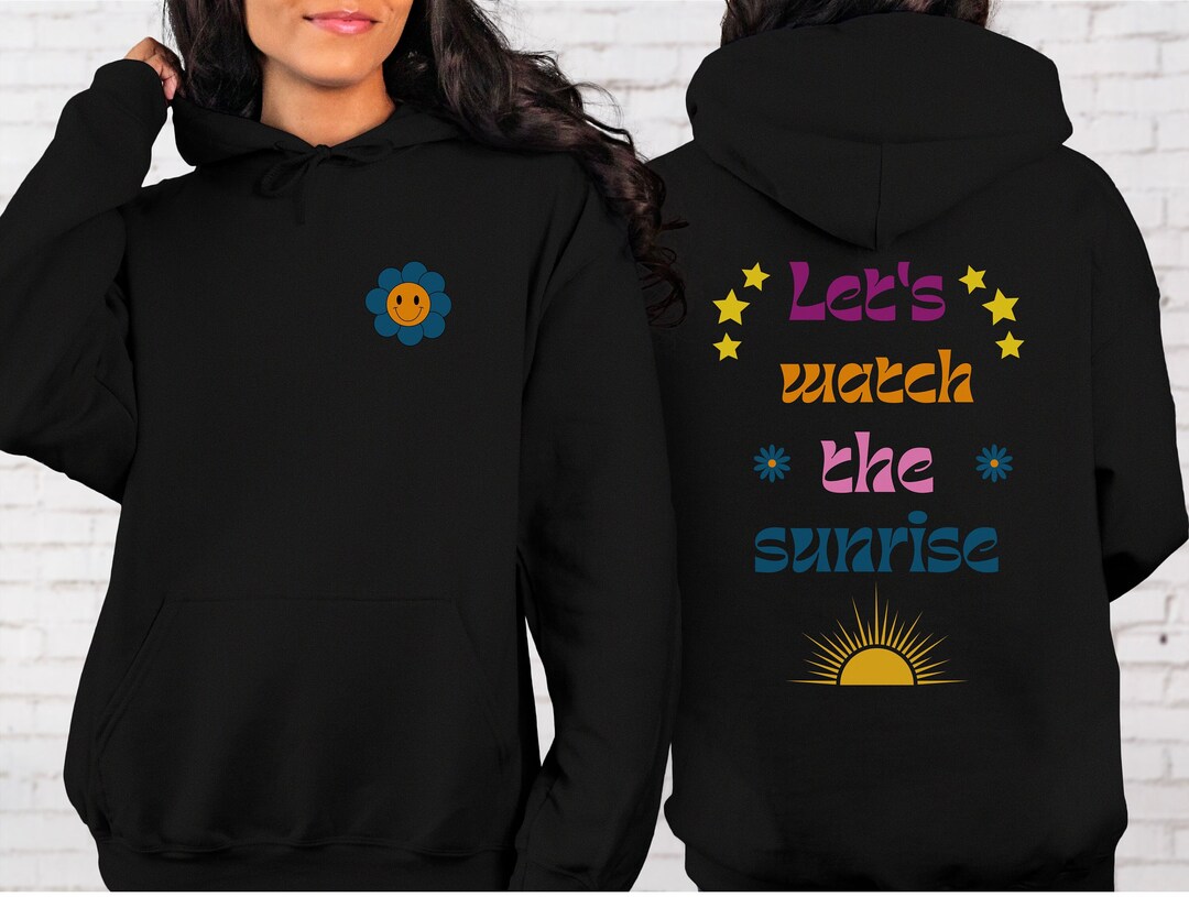 HOODIE WITH SIDE POCKETS LET THE SUN SHINE