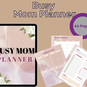 Busy Mom Planner, Working Mom Planner, New Mom Planner, Printable Mom ...