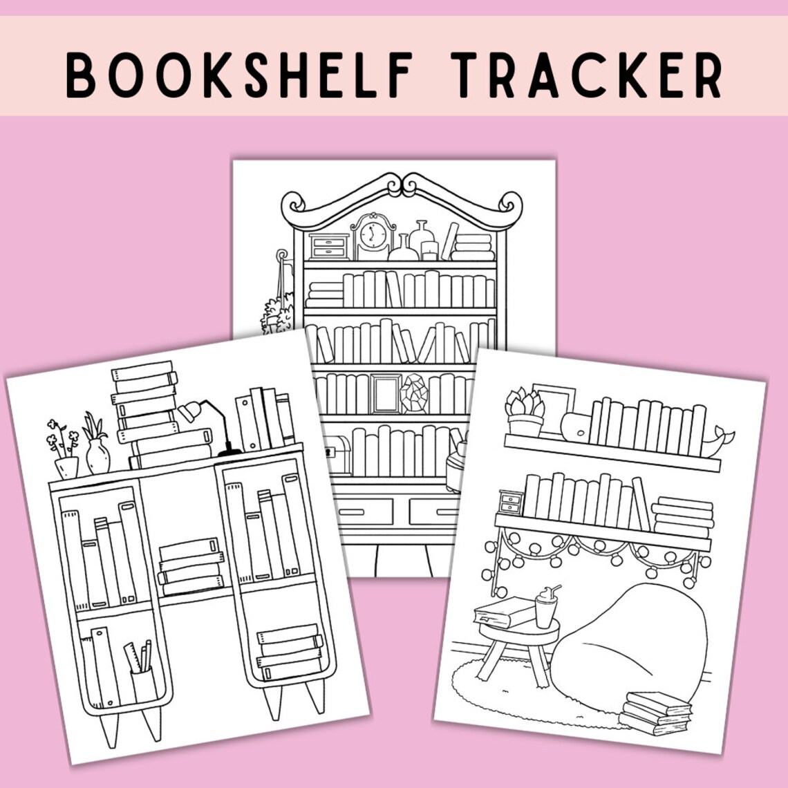 Bookshelf Tracker, Book Tracker Printable, Printable Bookshelf