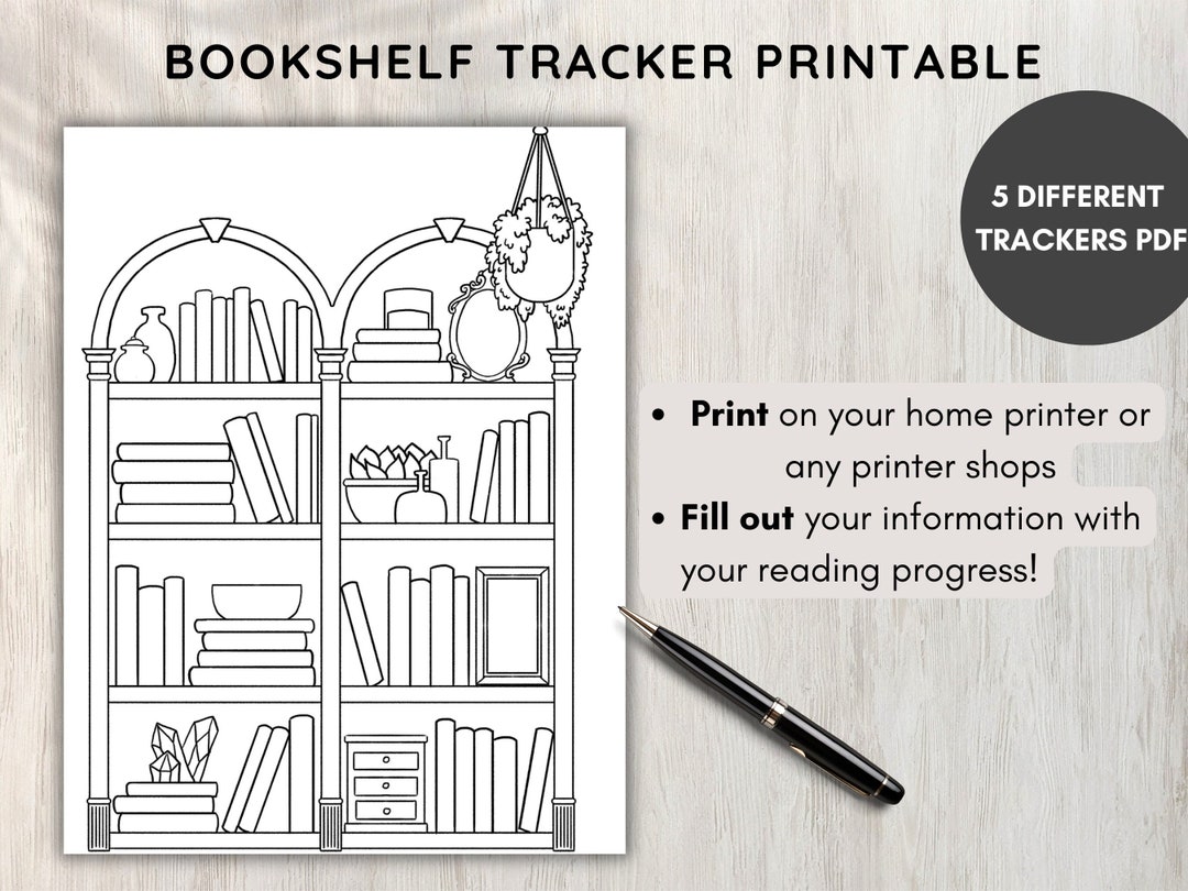Bookshelf Tracker Book Tracker Printable Printable Bookshelf Bookshelf Tracker Book Tracker Printable Printable Bookshelf
