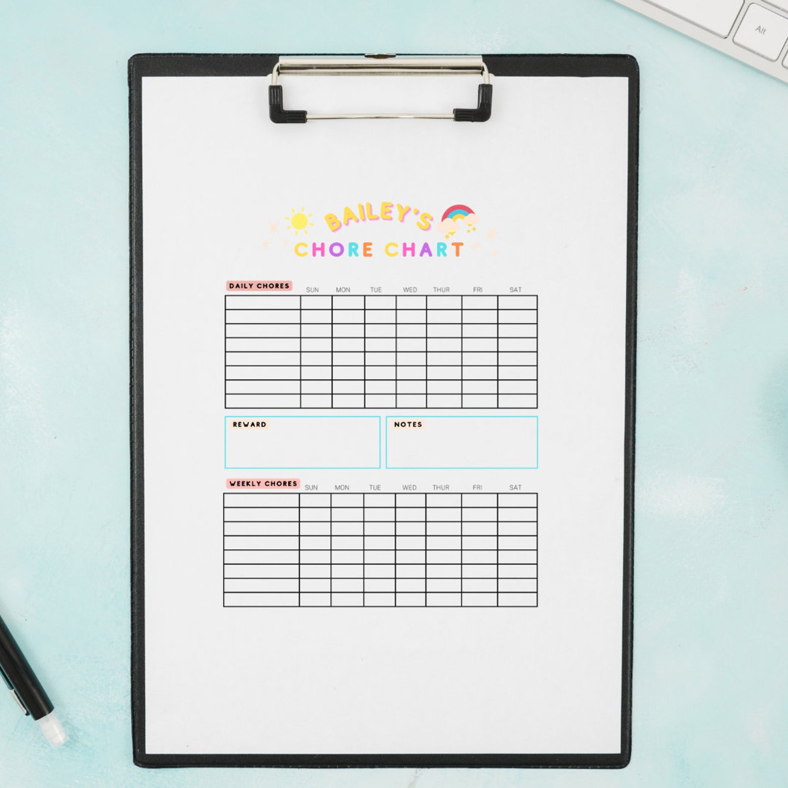Chore Chart for Kids Printable, Toddler Routine Chart, Kids Chore Chart ...