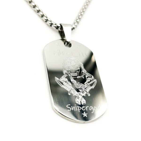 Call of Duty Ghost Dog Tag Etsy
