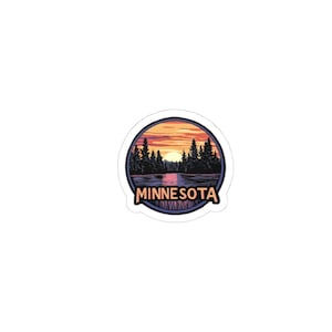 Minnesota Sunset Kiss-Cut Stickers, Perfect for Laptops, Water Bottles, Journals, Scrapbooking, Outdoor Enthusiasts, Gift Ideas