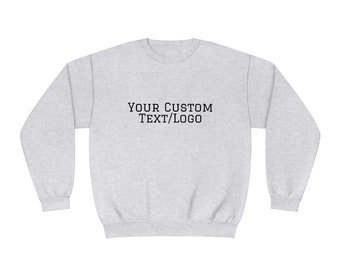 Benutzerdefiniertes Text Design Sweatshirt, personalisiertes Sweatshirt mit Schriftzug, individuelles Logo personalisierte Sweatshirt, passende College Sweatshirts