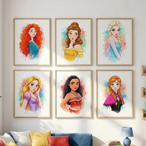Princess Wall Art: Fairy Tale Girls Nursery Prints (Digital Download)