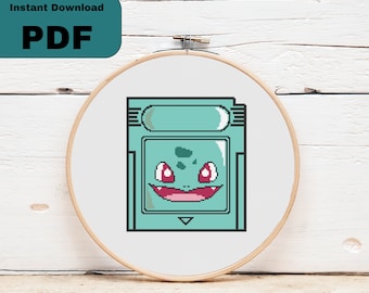 Bisasam Gameboy Patrone Kreuzstich Herunterladbare Muster