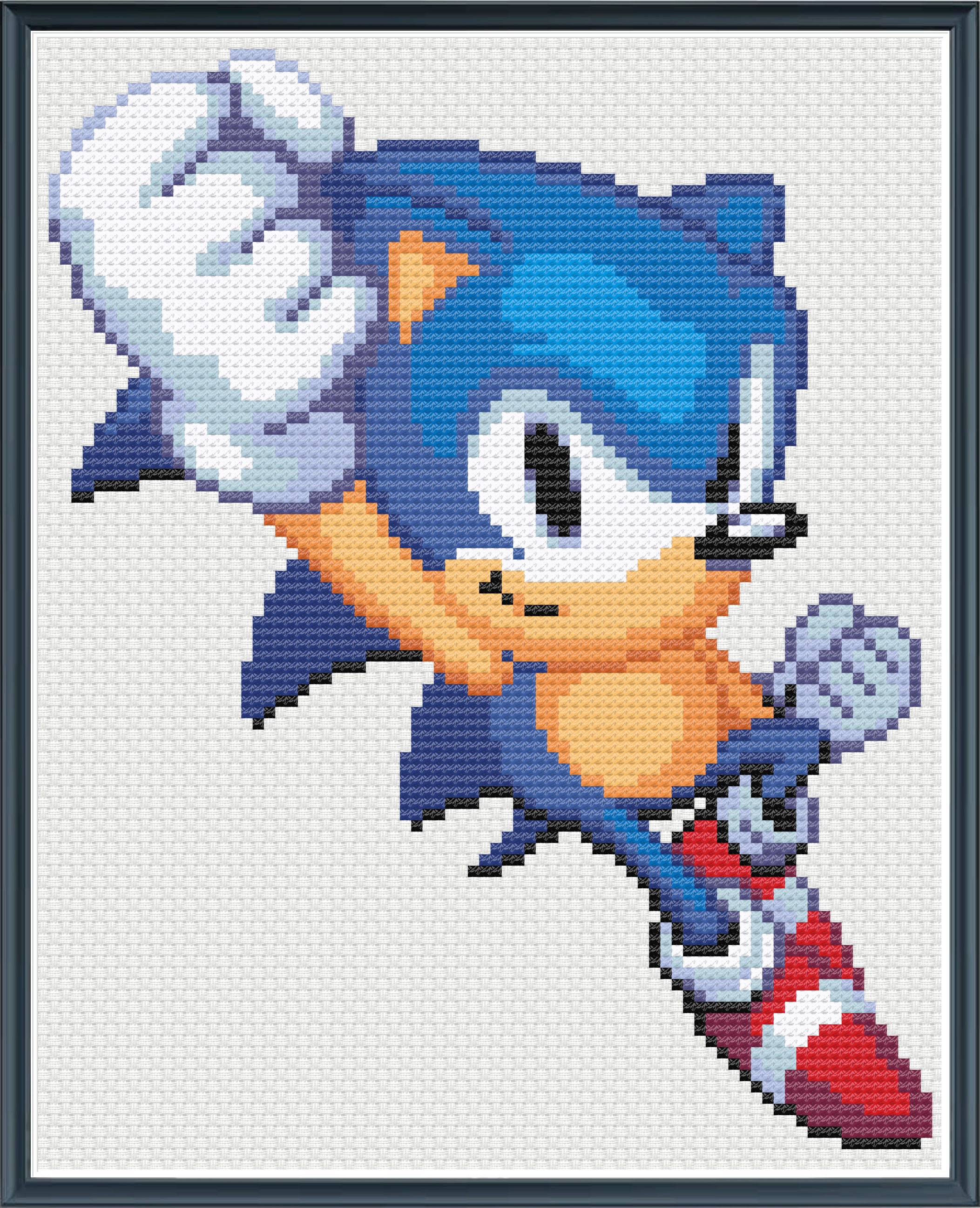 Sonic Jump Cross Stitch Downloadable Pattern - Etsy