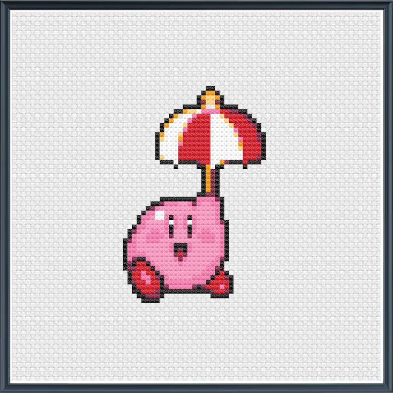 Parasol Kirby Cross Stitch Downloadable Pattern Etsy